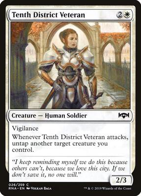 Tenth District Veteran card from Ravnica Allegiance