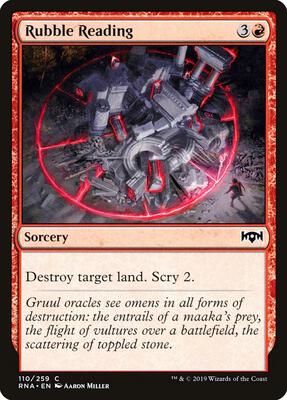 Rubble Reading card from Ravnica Allegiance