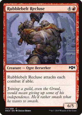 Rubblebelt Recluse card from Ravnica Allegiance