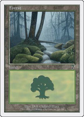 Forest (328) card from 7th Edition