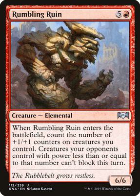 Rumbling Ruin card from Ravnica Allegiance