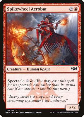 Spikewheel Acrobat card from Ravnica Allegiance