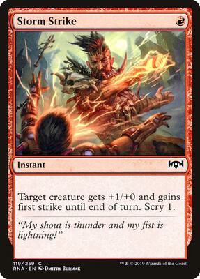 Storm Strike card from Ravnica Allegiance