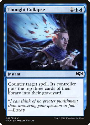 Thought Collapse card from Ravnica Allegiance