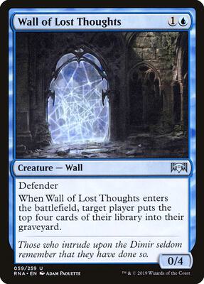 Wall of Lost Thoughts card from Ravnica Allegiance