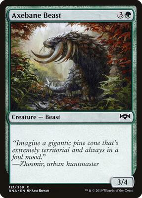 Axebane Beast card from Ravnica Allegiance