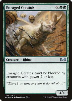 Enraged Ceratok card from Ravnica Allegiance