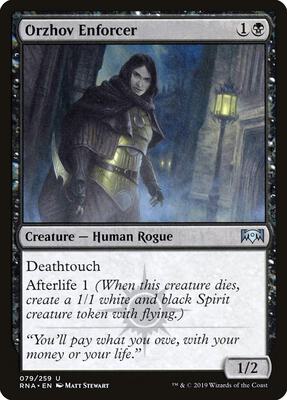 Orzhov Enforcer card from Ravnica Allegiance