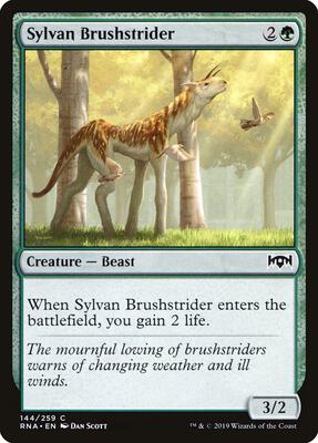 Sylvan Brushstrider card from Ravnica Allegiance