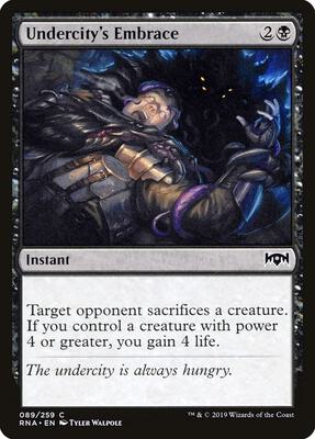 Undercity's Embrace card from Ravnica Allegiance