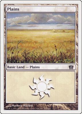 Plains (332) card from 8th Edition
