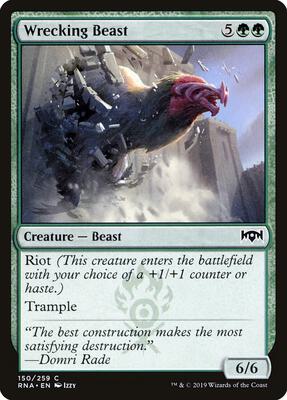Wrecking Beast card from Ravnica Allegiance