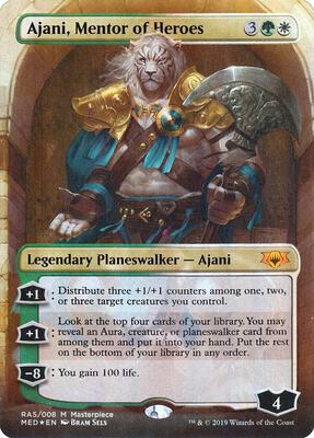 Ajani, Mentor of Heroes card from Mythic Edition: Ravnica Allegiance