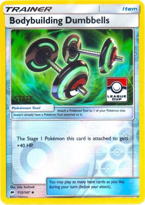Bodybuilding Dumbbells - 113/147 (League Cup) [Staff] card from League & Championship Cards