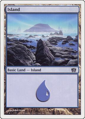 Island (335) card from 8th Edition