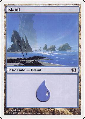 Island (336) card from 8th Edition