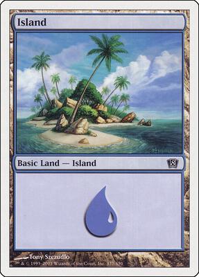 Island (337) card from 8th Edition