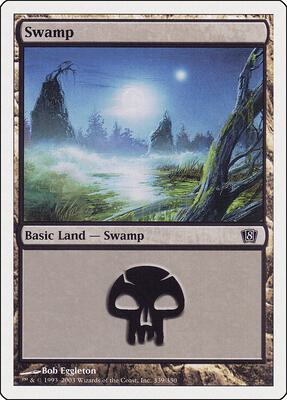 Swamp (339) card from 8th Edition