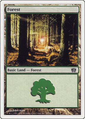 Forest (347) card from 8th Edition