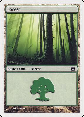 Forest (348) card from 8th Edition