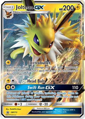 Jolteon GX - SM173 card from SM Promos