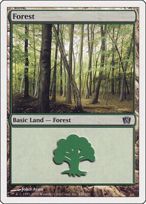 Forest (349) card from 8th Edition