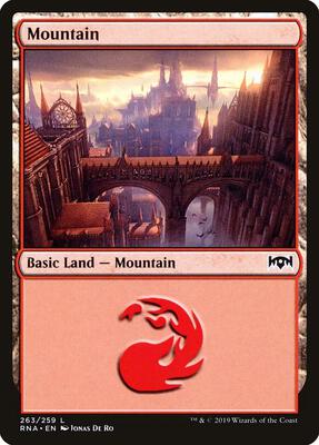 Mountain card from Ravnica Allegiance