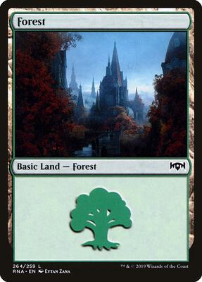 Forest card from Ravnica Allegiance