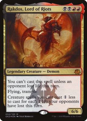 Rakdos, Lord of Riots card from Ravnica Allegiance: Guild Kits