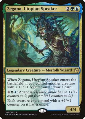 Zegana, Utopian Speaker card from Ravnica Allegiance: Guild Kits