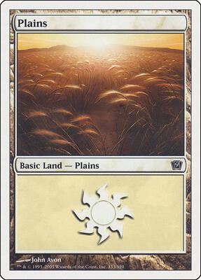 Plains (333) card from 9th Edition