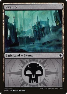 Swamp (051) card from Ravnica Allegiance: Guild Kits