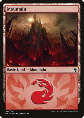 Mountain (105) card from Ravnica Allegiance: Guild Kits