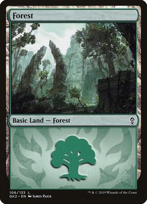 Forest (106) card from Ravnica Allegiance: Guild Kits