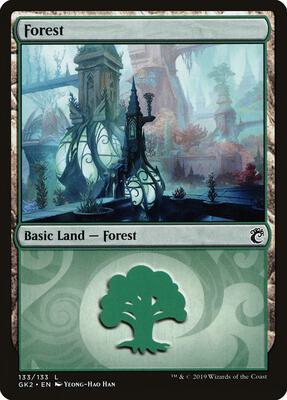 Forest (133) card from Ravnica Allegiance: Guild Kits