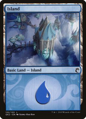 Island (132) card from Ravnica Allegiance: Guild Kits