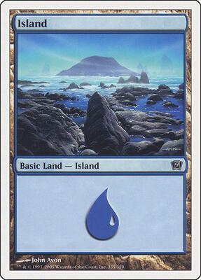 Island (335) card from 9th Edition