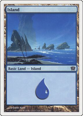 Island (336) card from 9th Edition