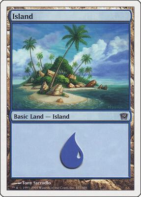 Island (337) card from 9th Edition