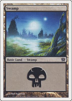 Swamp (339) card from 9th Edition
