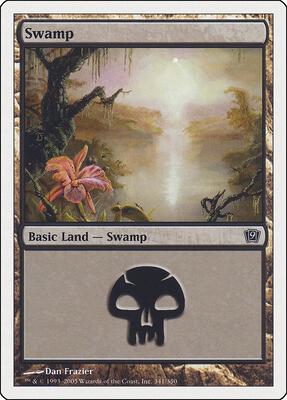 Swamp (341) card from 9th Edition