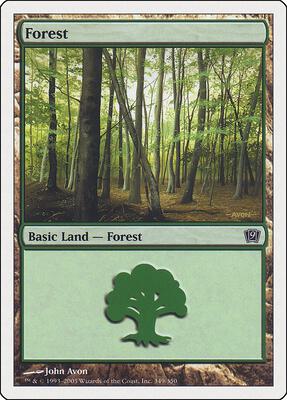 Forest (349) card from 9th Edition