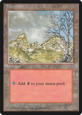 Mountain (341) card from Ice Age