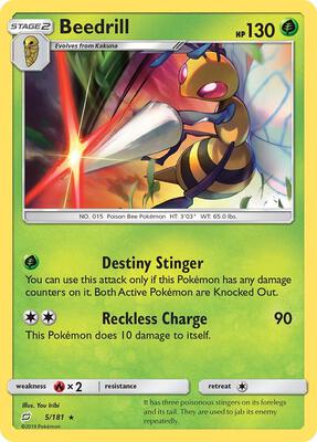 Beedrill card from SM - Team Up