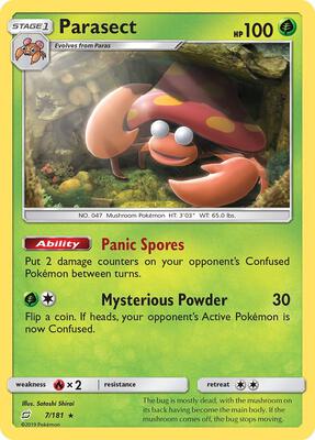 Parasect card from SM - Team Up