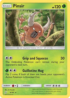Pinsir card from SM - Team Up