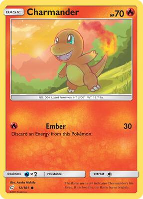 Charmander (12) card from SM - Team Up