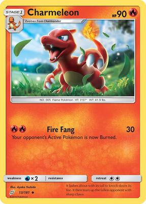 Charmeleon card from SM - Team Up