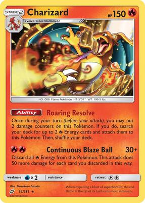 Charizard card from SM - Team Up