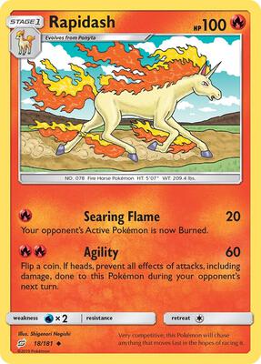 Rapidash card from SM - Team Up